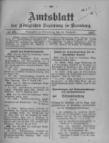 Amtsblatt der K&ouml;niglichen Preussischen Regierung zu Bromberg. 1907.09.12 No.37