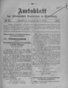 Amtsblatt der K&ouml;niglichen Preussischen Regierung zu Bromberg. 1907.10.17 No.42