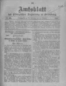 Amtsblatt der K&ouml;niglichen Preussischen Regierung zu Bromberg. 1907.10.31 No.44