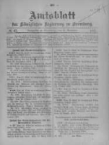 Amtsblatt der Königlichen Preussischen Regierung zu Bromberg. 1907.11.21 No.47