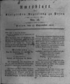 Amtsblatt der K&ouml;niglichen Regierung zu Posen. 1816.09.17 Nro.16