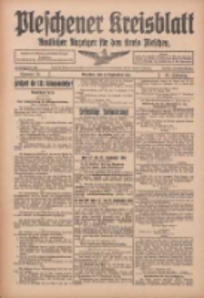 Pleschener Kreisblatt: Amtlicher Anzeiger f&uuml;r den Kreis Pleschen 1915.09.11 Jg.63 Nr73