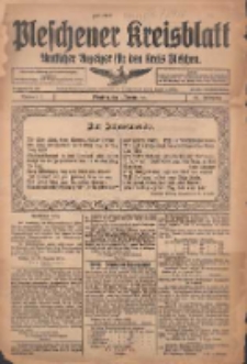 Pleschener Kreisblatt: Amtlicher Anzeiger für den Kreis Pleschen 1916.01.01 Jg.64 Nr1