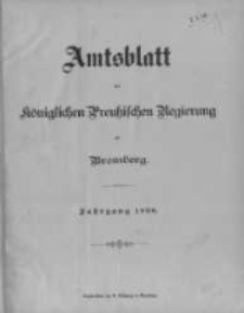 Amtsblatt der K&ouml;niglichen Preussischen Regierung zu Bromberg. 1908.01.02 No.1