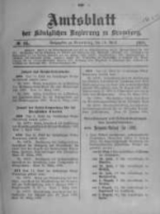 Amtsblatt der K&ouml;niglichen Preussischen Regierung zu Bromberg. 1908.04.16 No.16