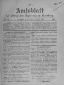Amtsblatt der K&ouml;niglichen Preussischen Regierung zu Bromberg. 1908.04.30 No.18