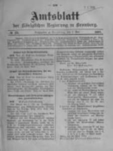 Amtsblatt der K&ouml;niglichen Preussischen Regierung zu Bromberg. 1908.05.07 No.19
