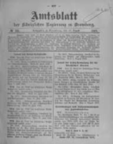Amtsblatt der K&ouml;niglichen Preussischen Regierung zu Bromberg. 1908.08.13 No.33