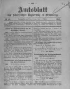 Amtsblatt der K&ouml;niglichen Preussischen Regierung zu Bromberg. 1908.10.08 No.41