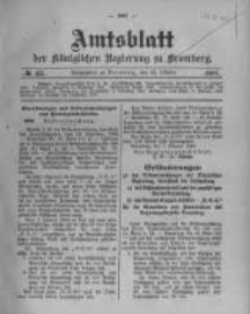 Amtsblatt der K&ouml;niglichen Preussischen Regierung zu Bromberg. 1908.10.22 No.43