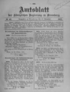 Amtsblatt der K&ouml;niglichen Preussischen Regierung zu Bromberg. 1908.11.19 No.47
