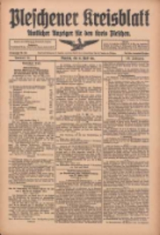 Pleschener Kreisblatt: Amtlicher Anzeiger f&uuml;r den Kreis Pleschen 1916.04.15 Jg.64 Nr31