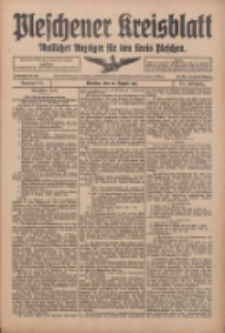 Pleschener Kreisblatt: Amtlicher Anzeiger f&uuml;r den Kreis Pleschen 1916.08.26 Jg.64 Nr69