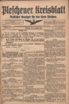 Pleschener Kreisblatt: Amtlicher Anzeiger für den Kreis Pleschen 1917.01.24 Jg.65 Nr7
