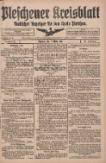 Pleschener Kreisblatt: Amtlicher Anzeiger f&uuml;r den Kreis Pleschen 1917.03.17 Jg.65 Nr22