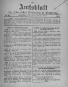 Amtsblatt der Königlichen Preussischen Regierung zu Bromberg. 1905.04.27 No.17