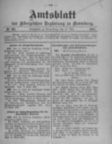Amtsblatt der K&ouml;niglichen Preussischen Regierung zu Bromberg. 1905.05.18 No.20