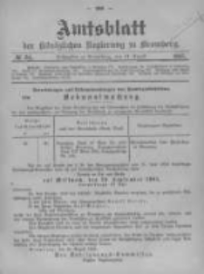 Amtsblatt der K&ouml;niglichen Preussischen Regierung zu Bromberg. 1905.08.24 No.34