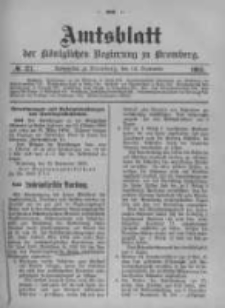 Amtsblatt der Königlichen Preussischen Regierung zu Bromberg. 1905.09.14 No.37