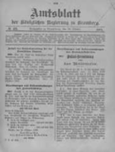 Amtsblatt der K&ouml;niglichen Preussischen Regierung zu Bromberg. 1905.10.26 No.43