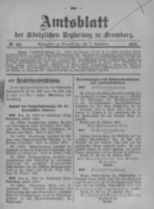 Amtsblatt der K&ouml;niglichen Preussischen Regierung zu Bromberg. 1905.11.02 No.44