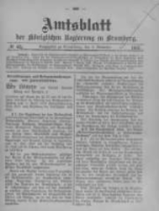 Amtsblatt der K&ouml;niglichen Preussischen Regierung zu Bromberg. 1905.11.09 No.45