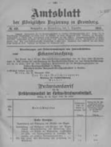 Amtsblatt der K&ouml;niglichen Preussischen Regierung zu Bromberg. 1905.12.07 No.49