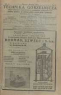 Technika Gorzelnicza: organ Związku Zawodowego Technik&oacute;w Gorzelniczych: poświęcony gorzelnictwu oraz pokrewnym gałęziom przemysłu rolnego i przetw&oacute;rczego 1923 wrzesień R.2 Nr9