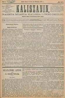 Kaliszanin: gazeta miasta Kalisza i jego okolic 1878.04.12 Nr30