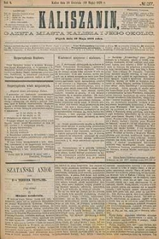 Kaliszanin: gazeta miasta Kalisza i jego okolic 1878.05.10 Nr37