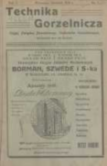 Technika Gorzelnicza: organ Związku Zawodowego Technik&oacute;w Gorzelniczych: poświęcony gorzelnictwu oraz pokrewnym gałęziom przemysłu rolnego i przetw&oacute;rczego 1924 grudzień R.3 Nr7