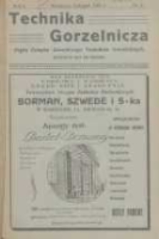 Technika Gorzelnicza: organ Związku Zawodowego Technik&oacute;w Gorzelniczych: poświęcony gorzelnictwu oraz pokrewnym gałęziom przemysłu rolnego i przetw&oacute;rczego 1925 listopad R.4 Nr8