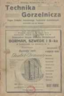 Technika Gorzelnicza: organ Związku Zawodowego Technik&oacute;w Gorzelniczych: poświęcony gorzelnictwu oraz pokrewnym gałęziom przemysłu rolnego i przetw&oacute;rczego 1926 styczeń/luty R.5 Nr1