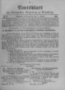 Amtsblatt der K&ouml;niglichen Preussischen Regierung zu Bromberg. 1901.01.31 No.5
