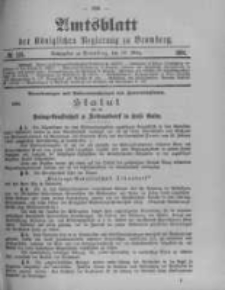 Amtsblatt der K&ouml;niglichen Preussischen Regierung zu Bromberg. 1901.03.28 No.13