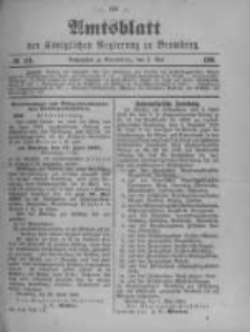 Amtsblatt der K&ouml;niglichen Preussischen Regierung zu Bromberg. 1901.05.09 No.19