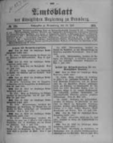 Amtsblatt der K&ouml;niglichen Preussischen Regierung zu Bromberg. 1901.07.18 No.29