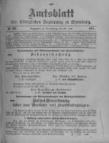Amtsblatt der K&ouml;niglichen Preussischen Regierung zu Bromberg. 1901.07.25 No.30