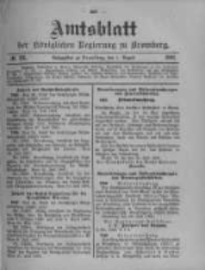 Amtsblatt der K&ouml;niglichen Preussischen Regierung zu Bromberg. 1901.08.01 No.31