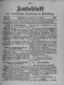 Amtsblatt der K&ouml;niglichen Preussischen Regierung zu Bromberg. 1901.08.08 No.32