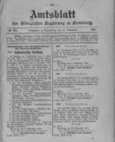 Amtsblatt der K&ouml;niglichen Preussischen Regierung zu Bromberg. 1901.09.12 No.37