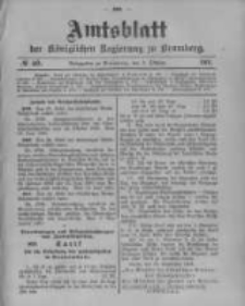 Amtsblatt der K&ouml;niglichen Preussischen Regierung zu Bromberg. 1901.10.03 No.40