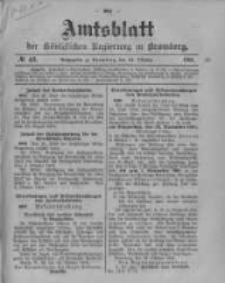 Amtsblatt der K&ouml;niglichen Preussischen Regierung zu Bromberg. 1901.10.24 No.43