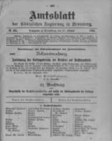 Amtsblatt der K&ouml;niglichen Preussischen Regierung zu Bromberg. 1901.10.31 No.44