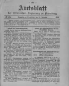 Amtsblatt der K&ouml;niglichen Preussischen Regierung zu Bromberg. 1901.11.21 No.47
