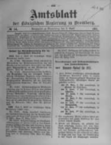 Amtsblatt der K&ouml;niglichen Preussischen Regierung zu Bromberg. 1911.04.06 No.14