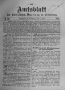 Amtsblatt der K&ouml;niglichen Preussischen Regierung zu Bromberg. 1911.06.01 No.22