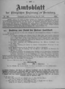 Amtsblatt der K&ouml;niglichen Preussischen Regierung zu Bromberg. 1911.07.20 No.29