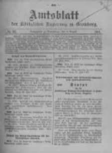 Amtsblatt der Königlichen Preussischen Regierung zu Bromberg. 1911.08.03 No.31