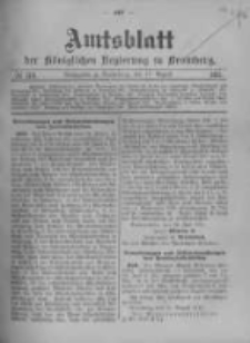 Amtsblatt der K&ouml;niglichen Preussischen Regierung zu Bromberg. 1911.08.17 No.33